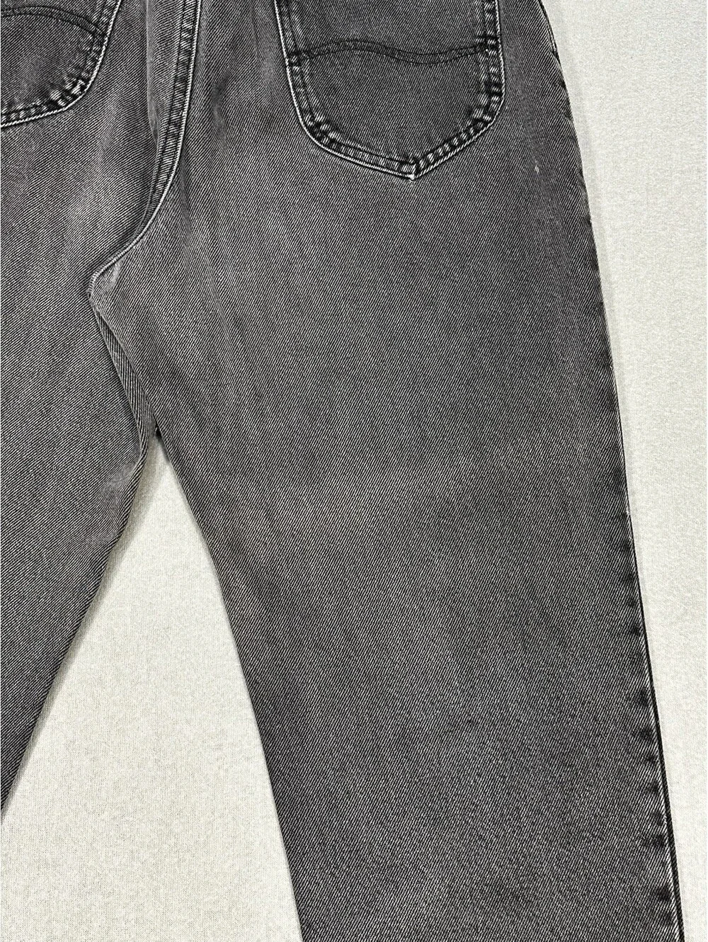 Lee Vintage Black Denim Jeans USA Made 28x28 Heart Patch Repair Mom Fit 12
